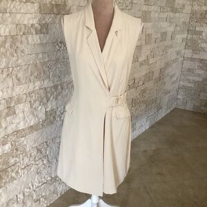 Elegant Cream Sleeveless Dress